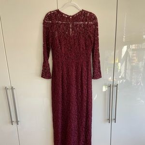 J. Crew burgundy lace dress size 6